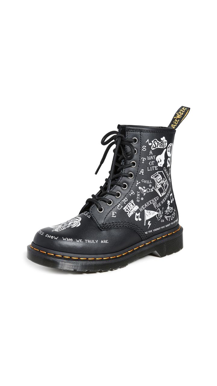 Dr Martens 1460 Scribble 8 Eye Boots
