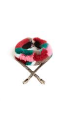 Rebecca Minkoff Fur Cross Body Strap With Chain
