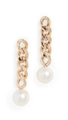 Zoe Chicco 14k Gold Large Curb Chain Link Drop Earrings