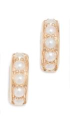 Jane Taylor 14k Pearl Huggie Earrings