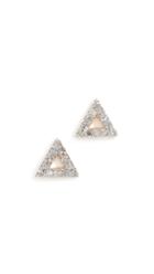 Mateo 14k Mini Diamond Triangle Studs