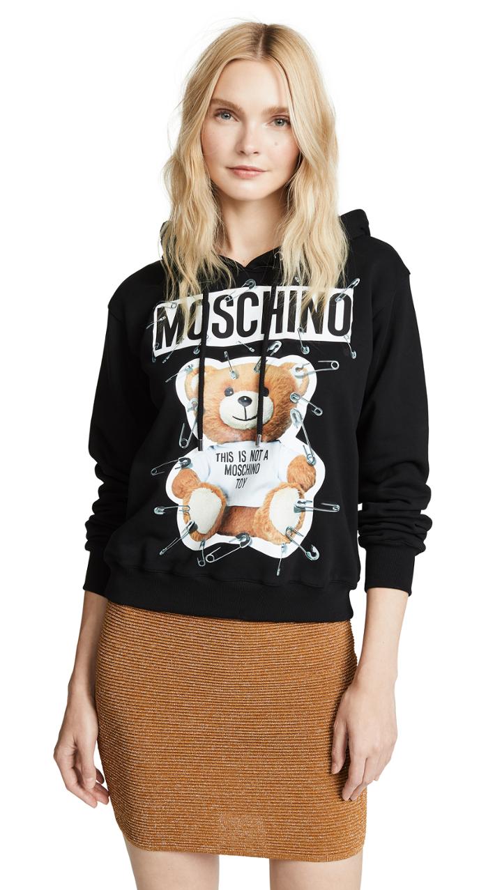 Moschino Safety Pin Bear Hoodie