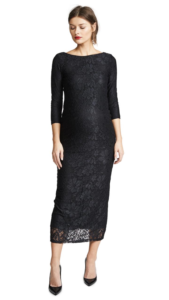 Ingrid Isabel Lace Ballet Neck Column Dress