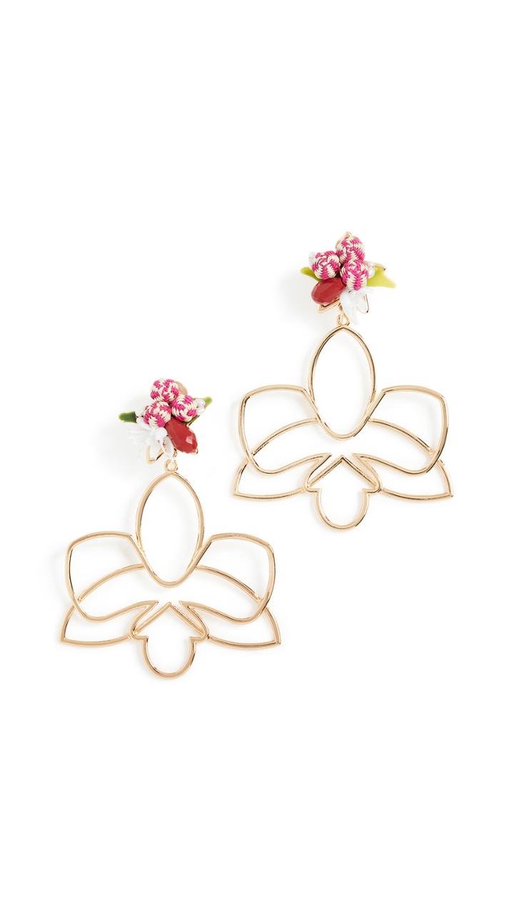 Mercedes Salazar Cattleya Dorada Earrings