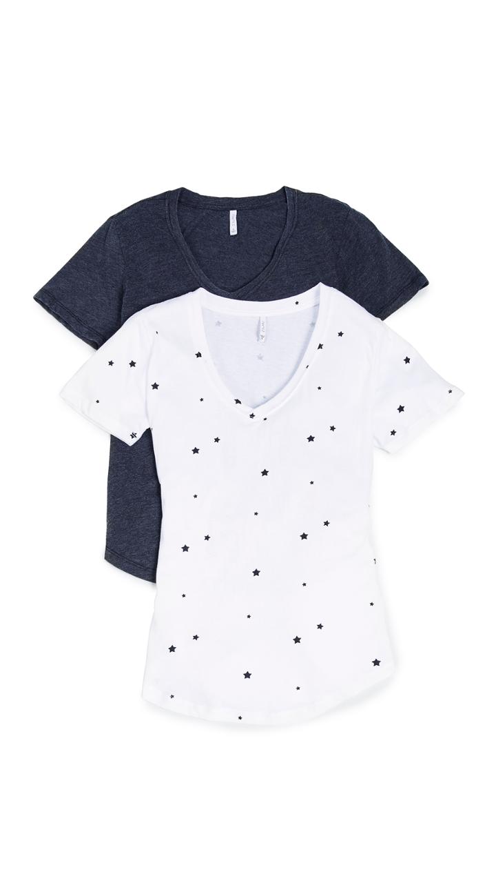 Z Supply Star Solid Tee 2 Pack