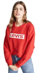 Levi S Graphic Raw Cut Crew Neck Sweatshirt