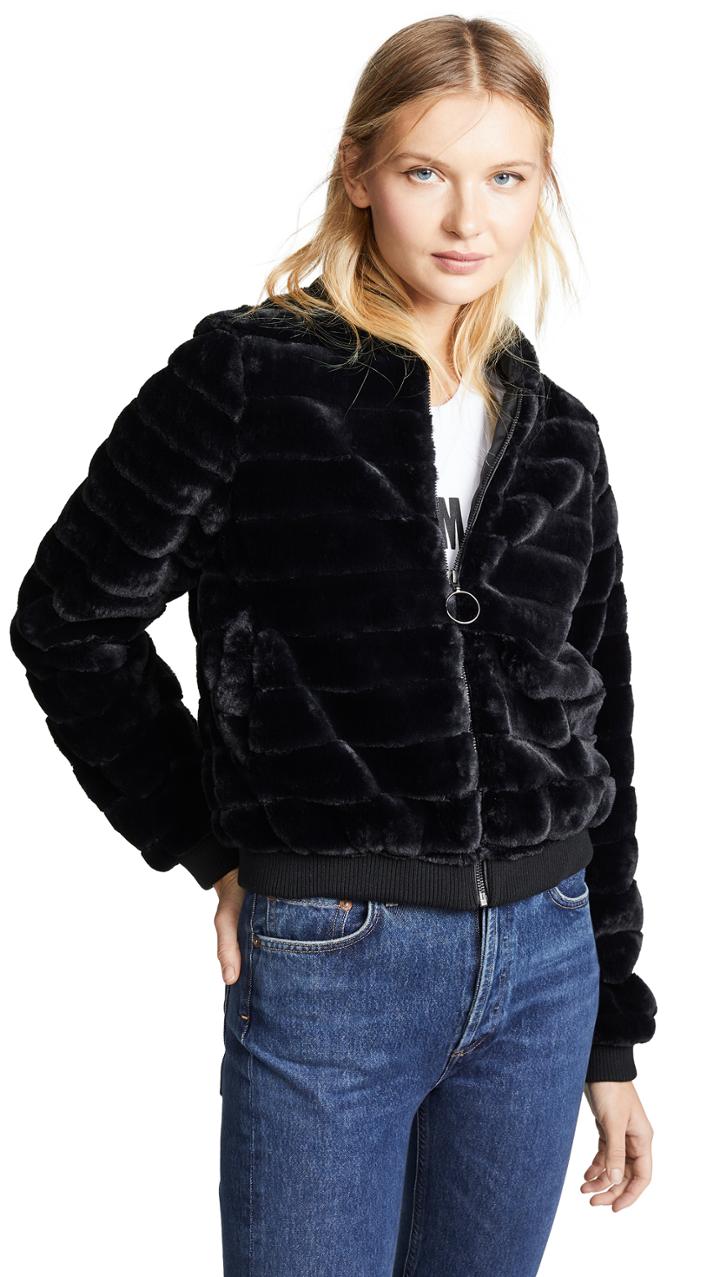 Line Dot Aspen Faux Fur Jacket