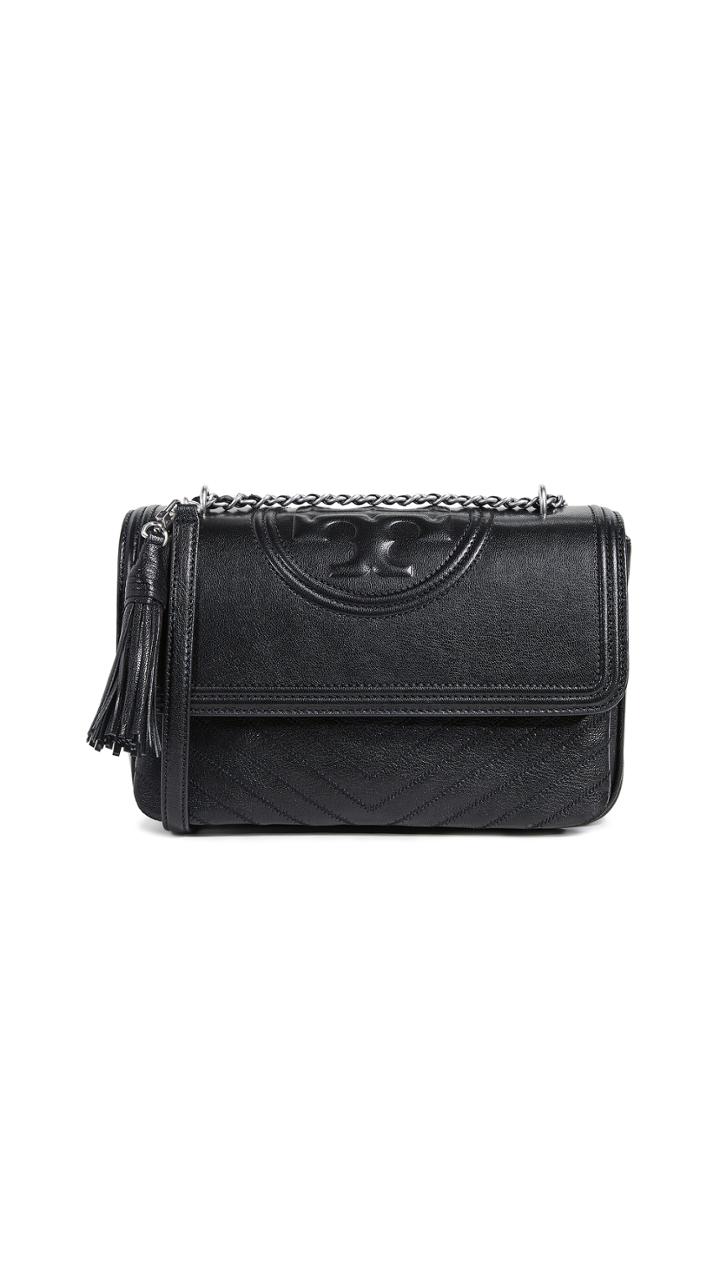 Tory Burch Fleming Distressed Flap Shoulder Bag