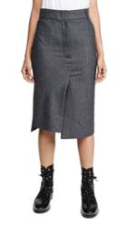 Cedric Charlier Grey Pinstripe Skirt