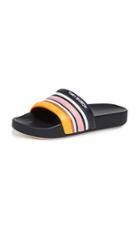 Tory Burch Quilted Stripe Slide Sandals