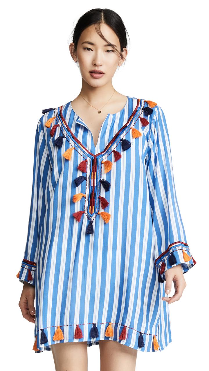 Bindya Striped Tunic With Tassels