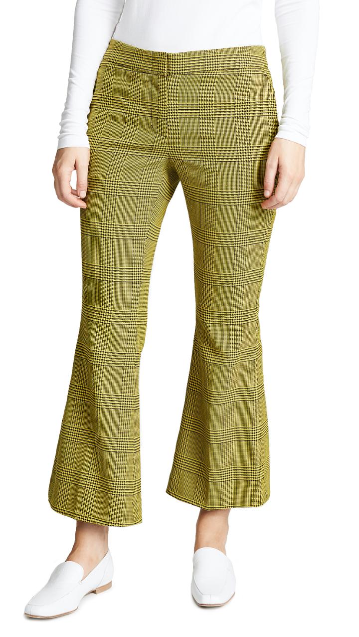Robert Rodriguez Flare Plaid Trousers