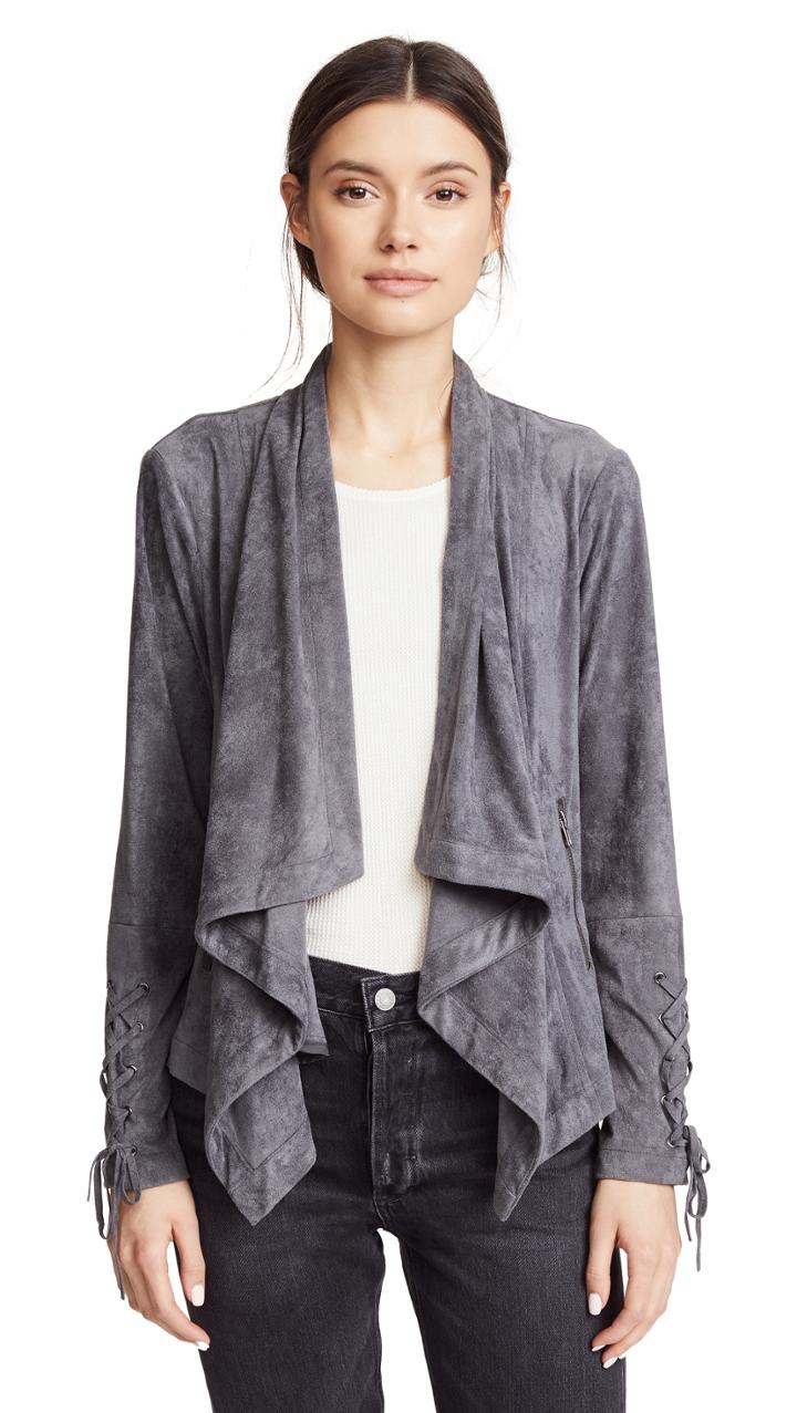 Cupcakes And Cashmere Brislin Faux Suede Drape Jacket