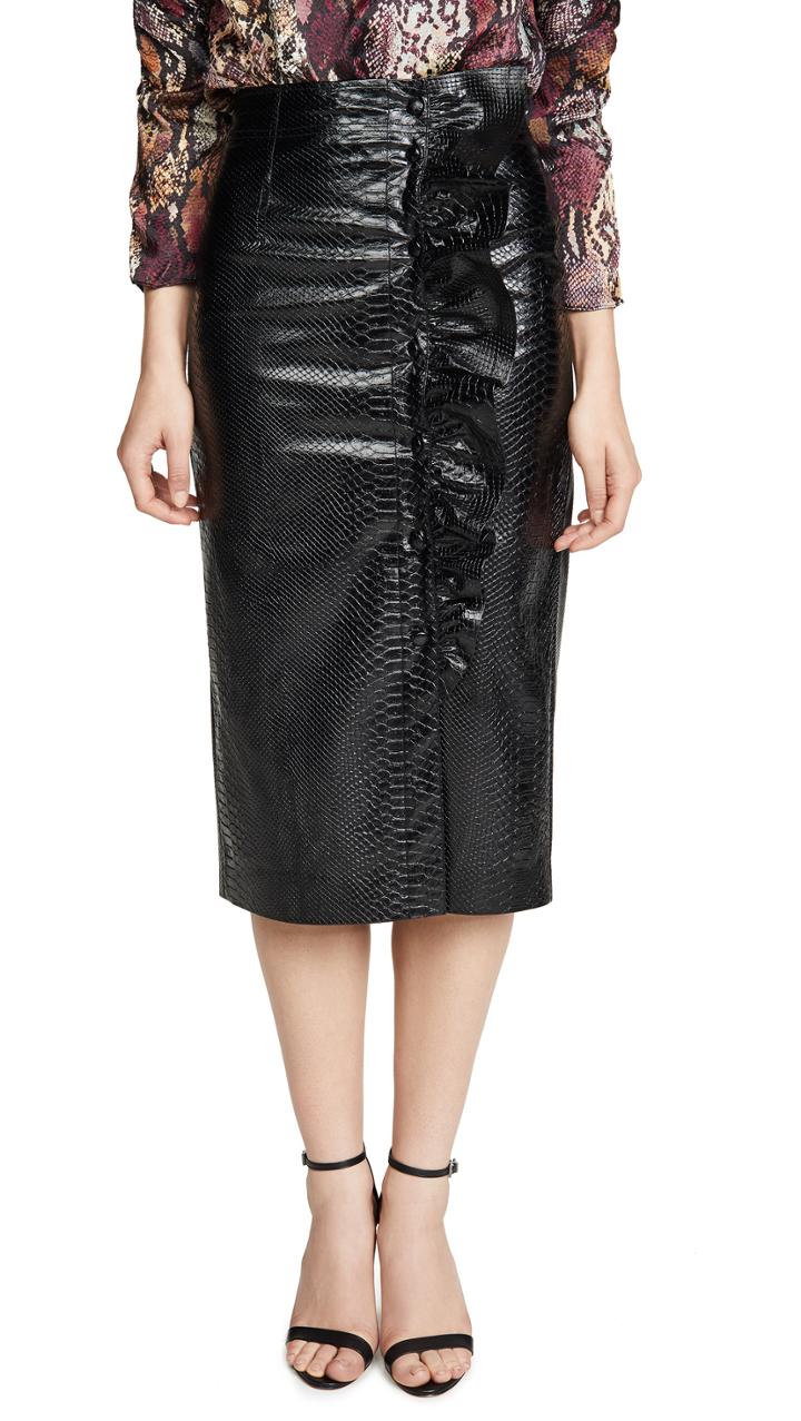 Rebecca Taylor Faux Snake Skirt