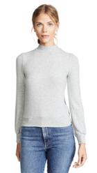 Three Dots Puff Sleeve Cropped Sweater