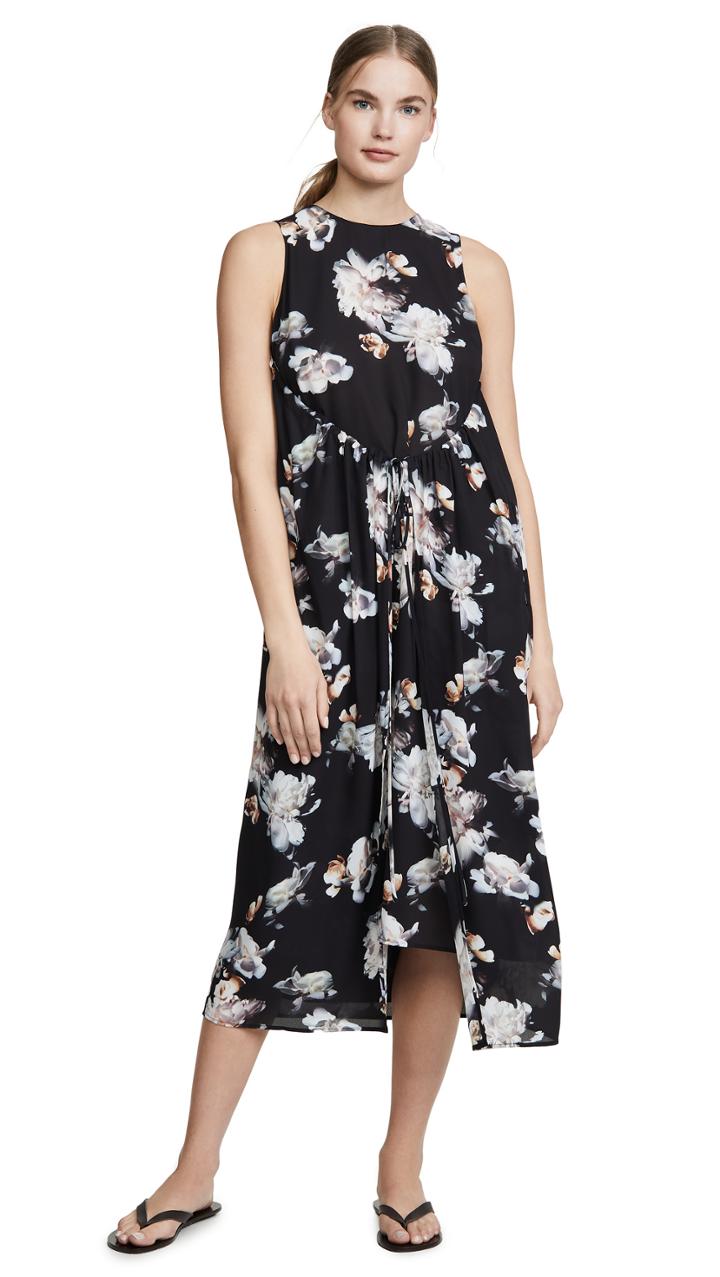 Vince Peony Print Dress