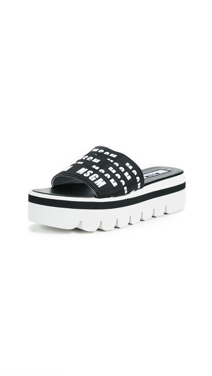 Msgm Two Tone Drip Mule Sneakers