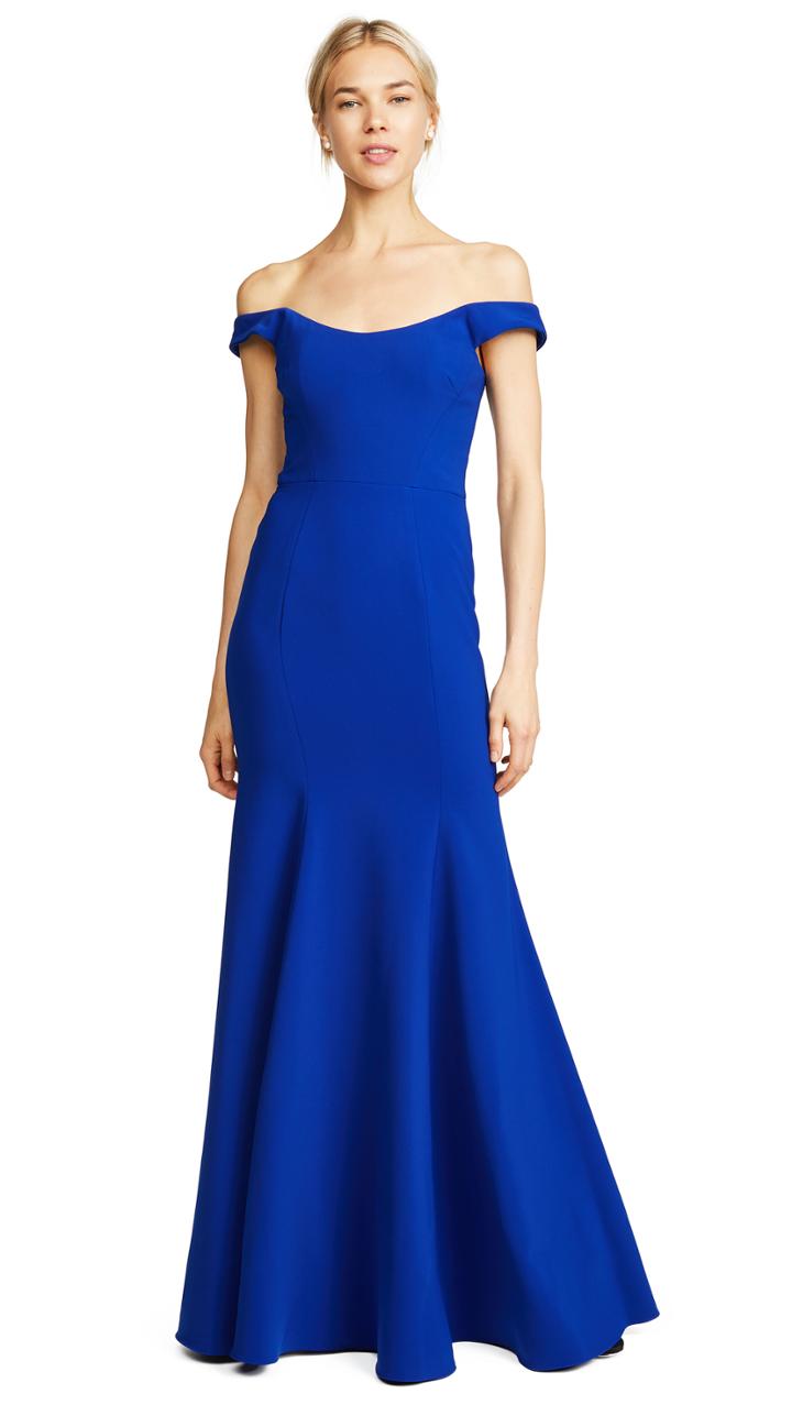 Marchesa Notte Off Shoulder Gown