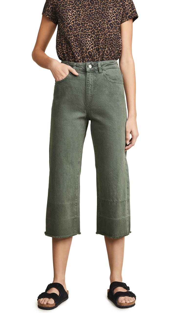 Dl1961 Hepburn Crop High Rise Wide Leg Jeans
