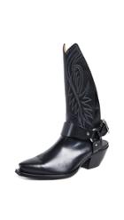 R13 Tall Half Cowboy Boots W Harness