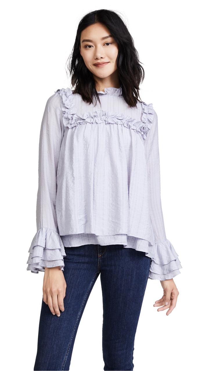English Factory Ruffled Blouse