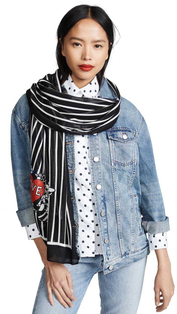 Rebecca Minkoff Love Birds Oblong Scarf