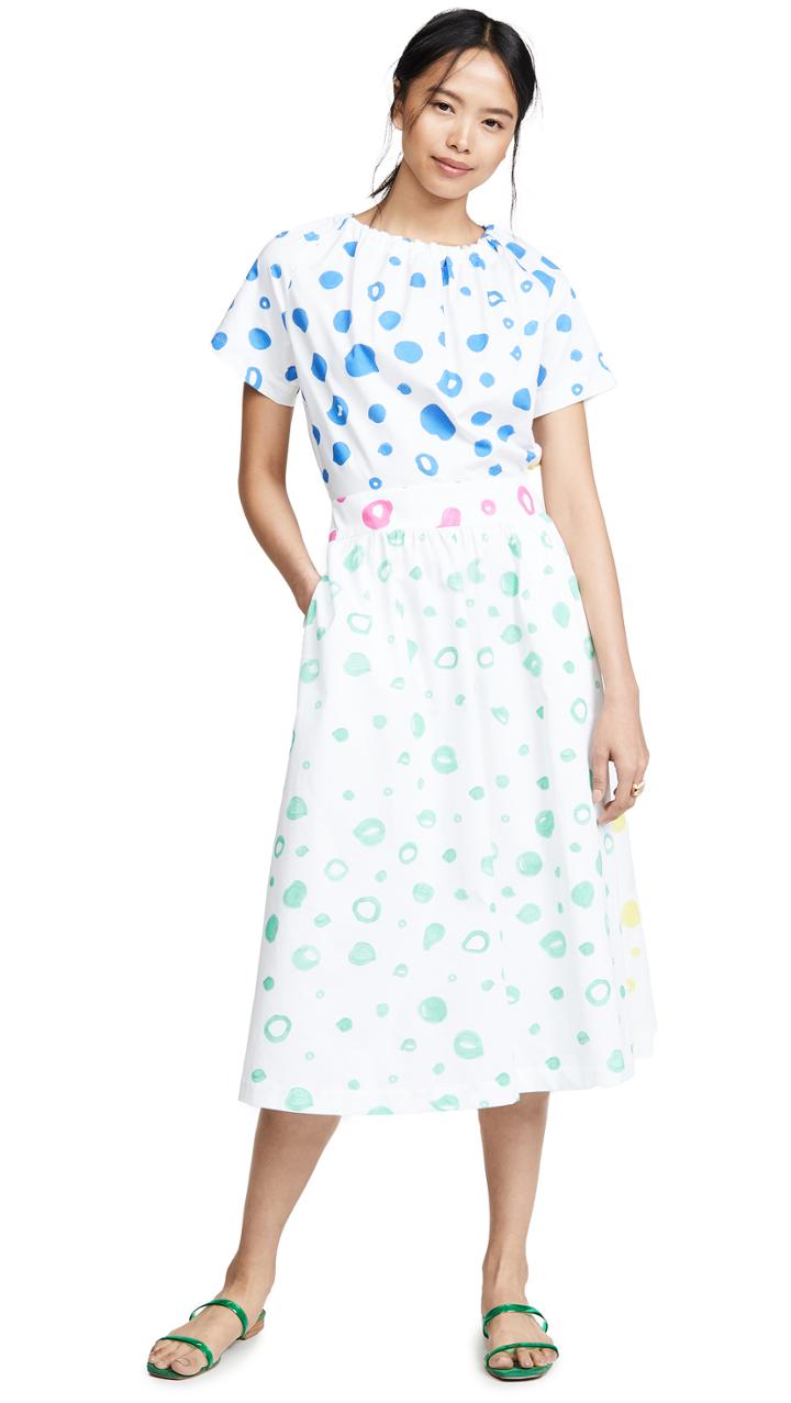 Mira Mikati Contrast Dot Dress