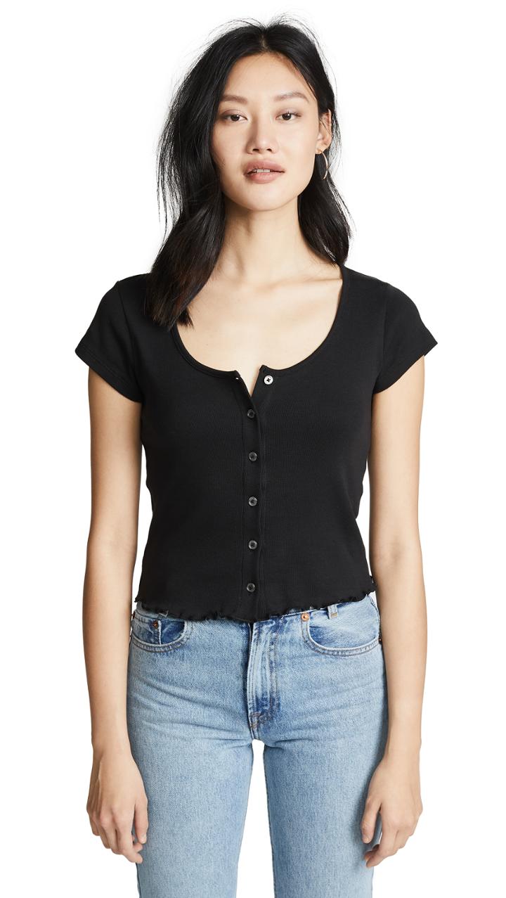 Frame Mini Button Up Tee