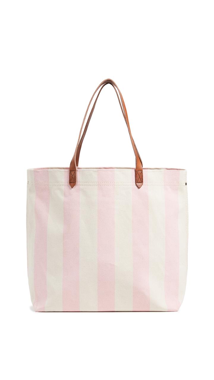 Madewell Striped Canvas Transport Tote