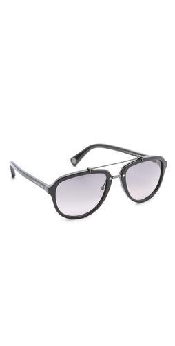 Marc Jacobs Sunglasses Acetate & Metal Aviator Sunglasses