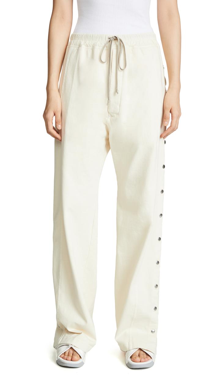 Rick Owens Drkshdw Wide Leg Snap Pants