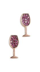 Sydney Evan 14k Small Wine Glass Stud Earrings