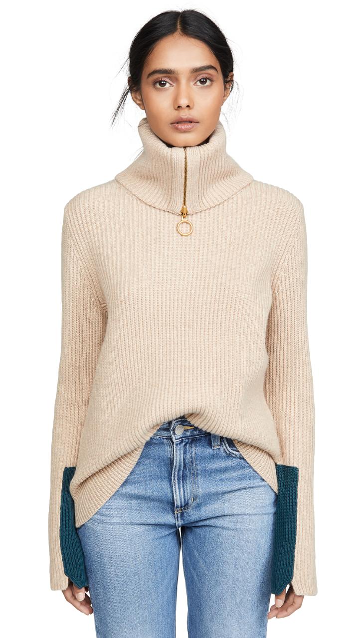 Tory Burch Patch Cuff Sweater