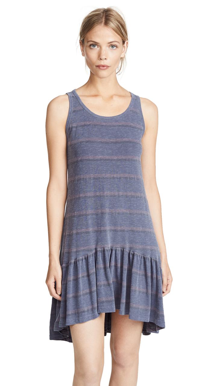 Sundry Stripes Tank Ruffle Dress