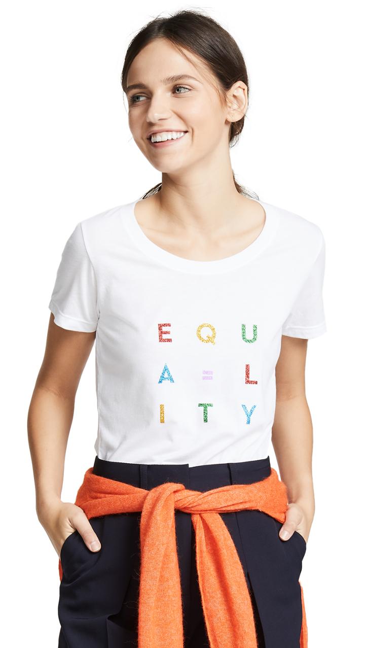Milly Glitter Print Equality Tee