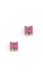 What Goes Around Comes Around Hermes Caged H Stud Earrings