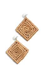 Kenneth Jay Lane Rattan Drop Earrings