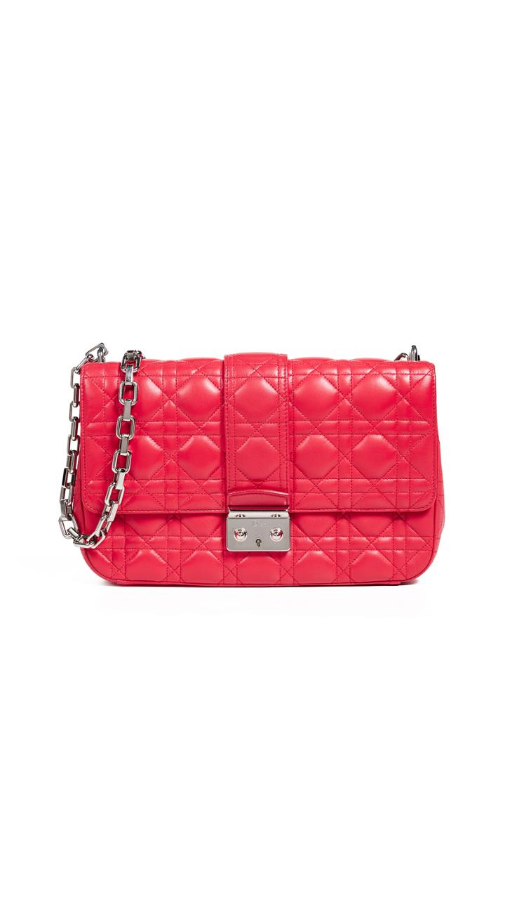 What Goes Around Comes Around Dior Pink Lambskin Miss Dior Medium Bag