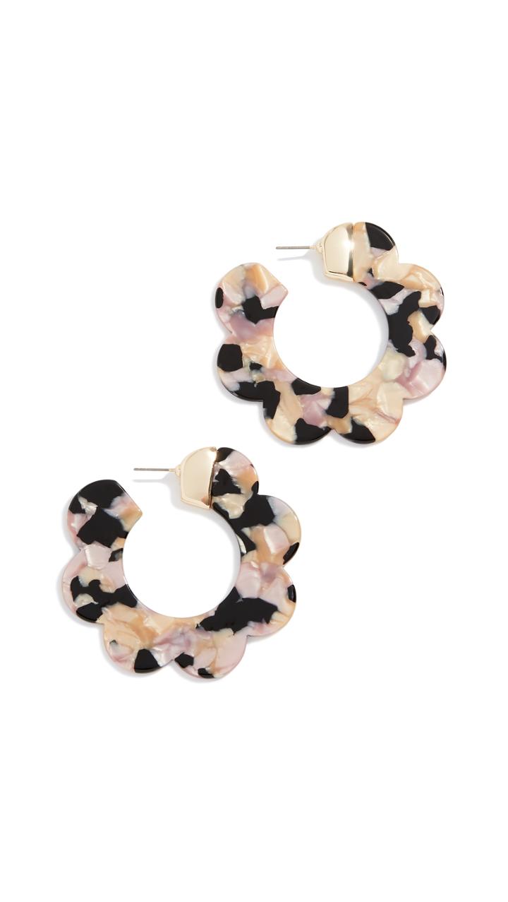 Baublebar Acetate Wedge Hoop Earrings