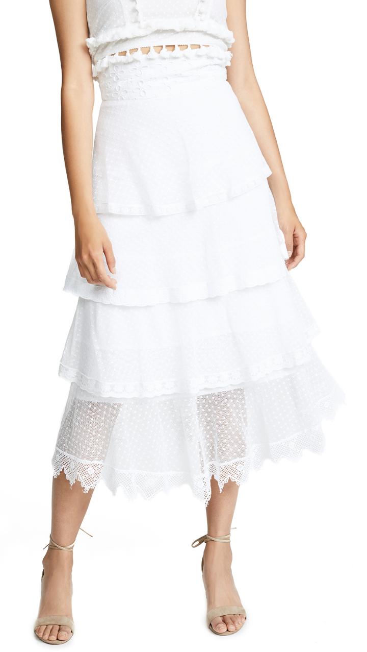 Place Nationale La Baronne High Waist Midi Skirt