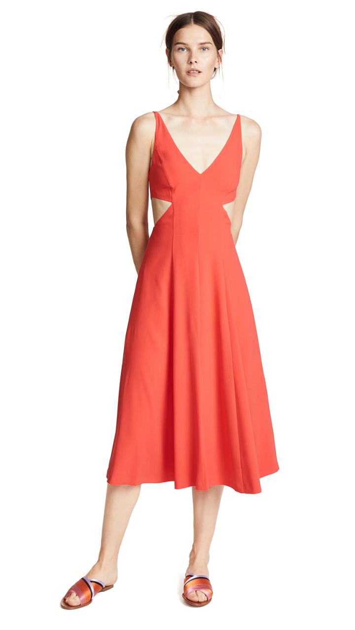 Jason Wu Grey Satin Back Crepe Cutout Dress