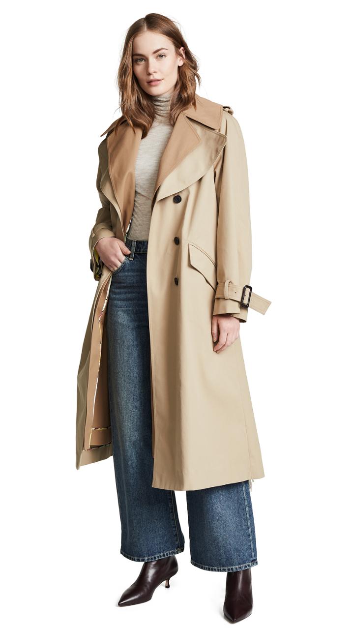 Adam Lippes Fringe Back Trench Coat