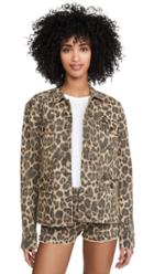 Pam Gela Leopard Army Shirt Jacket