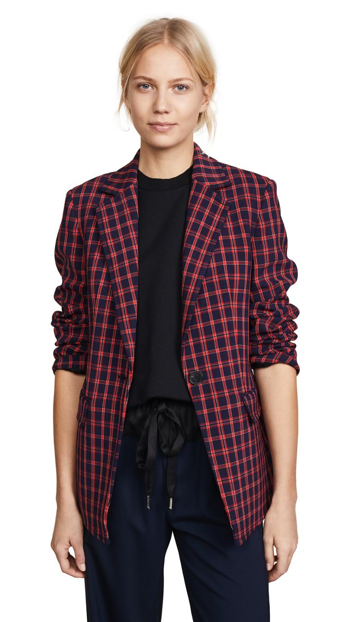 3 1 Phillip Lim Plaid Single Button Blazer