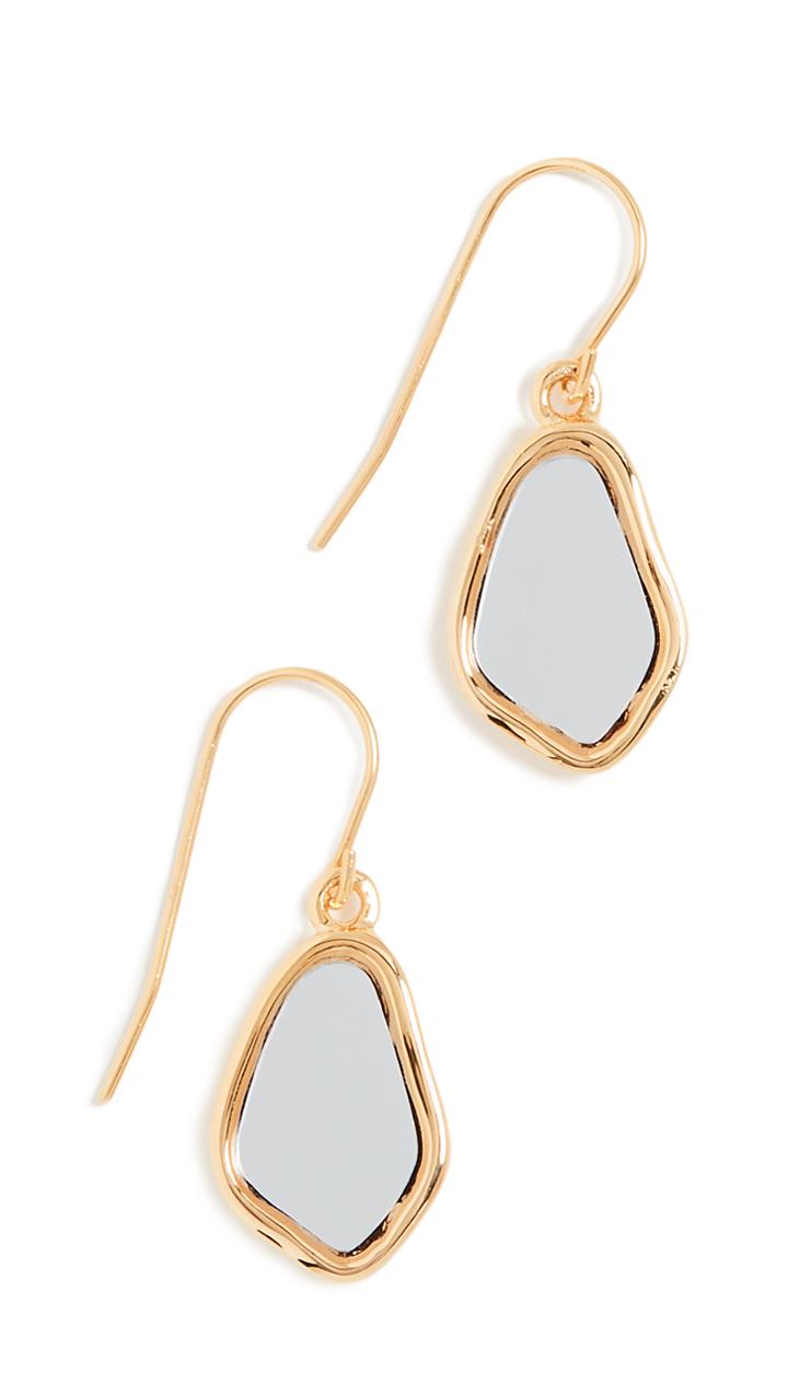 Aurelie Bidermann Ciottolo Pendant Earrings With Mirror