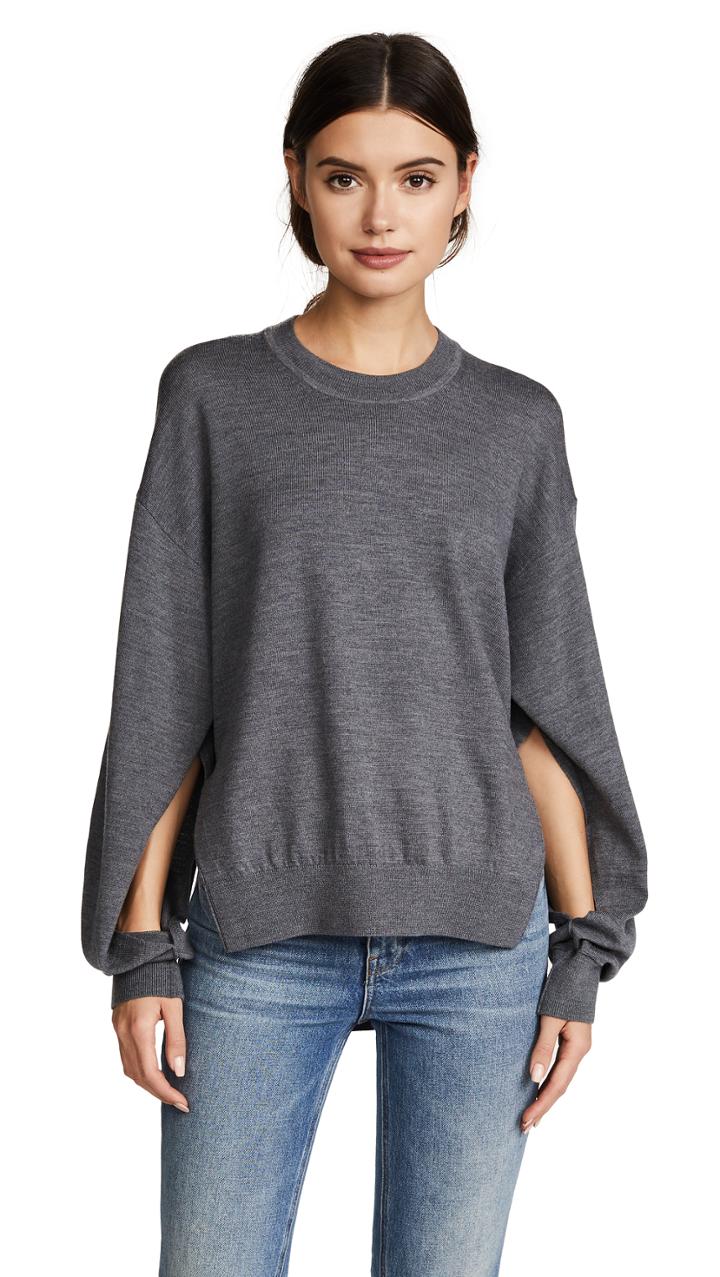 T By Alexander Wang Twisted Sleeve Sweater