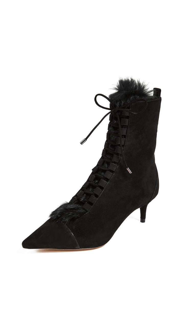 Alexandre Birman Millen Fur Booties