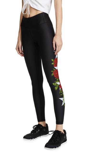 Chrldr Stars And Roses Leggings