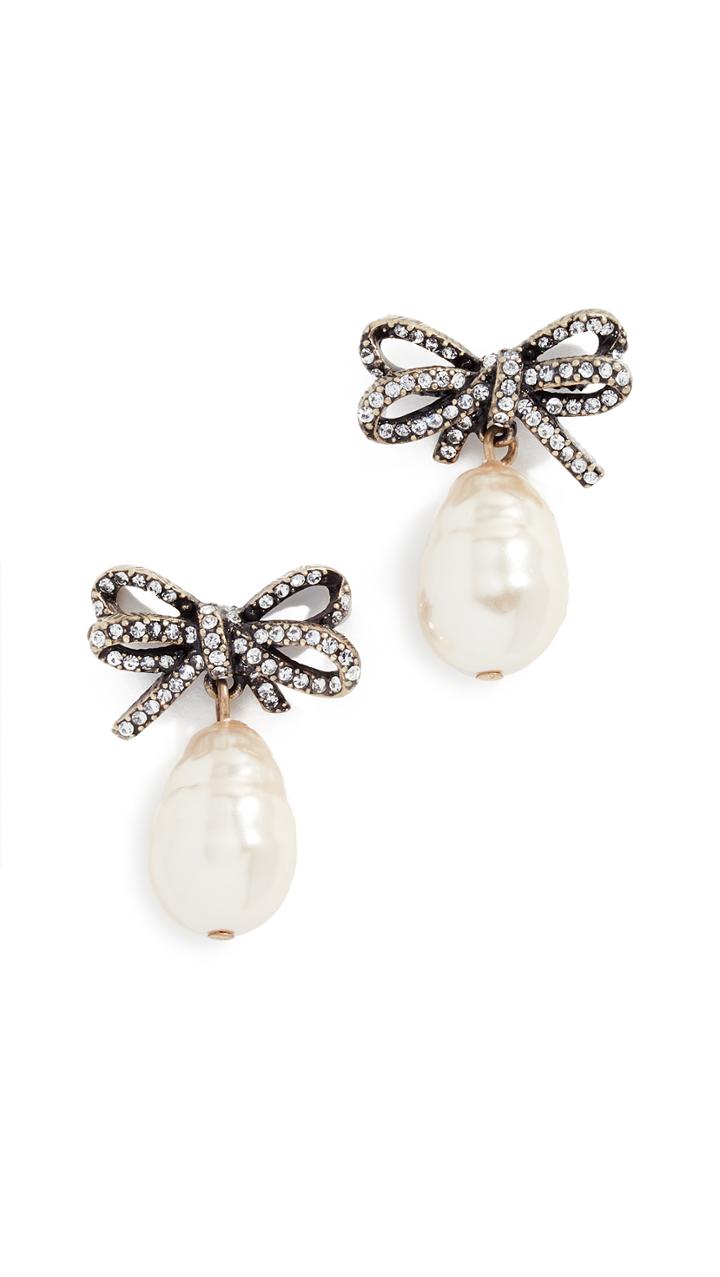 Marc Jacobs Bow Pearl Earrings