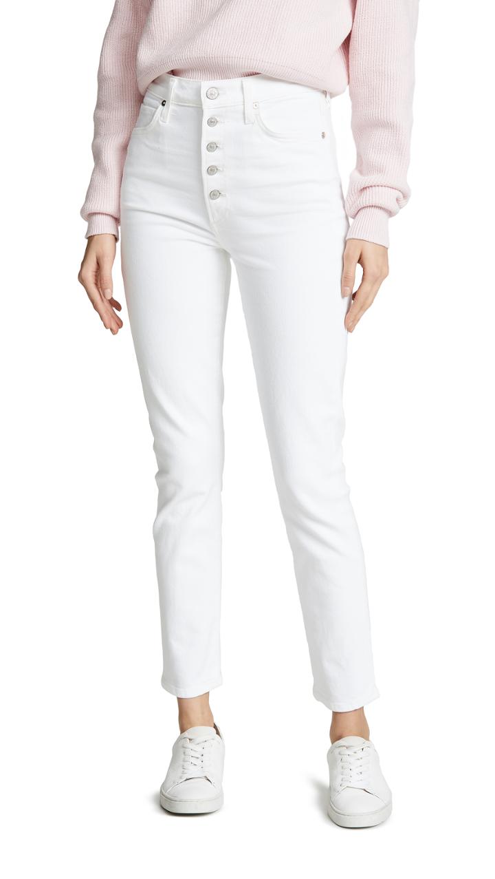Citizens Of Humanity Olivia Exposed Fly High Rise Slim Ankle Jeans